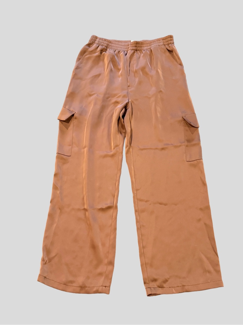 Gentle Fawn Wide-Leg Cargo Trousers in Camel Brown